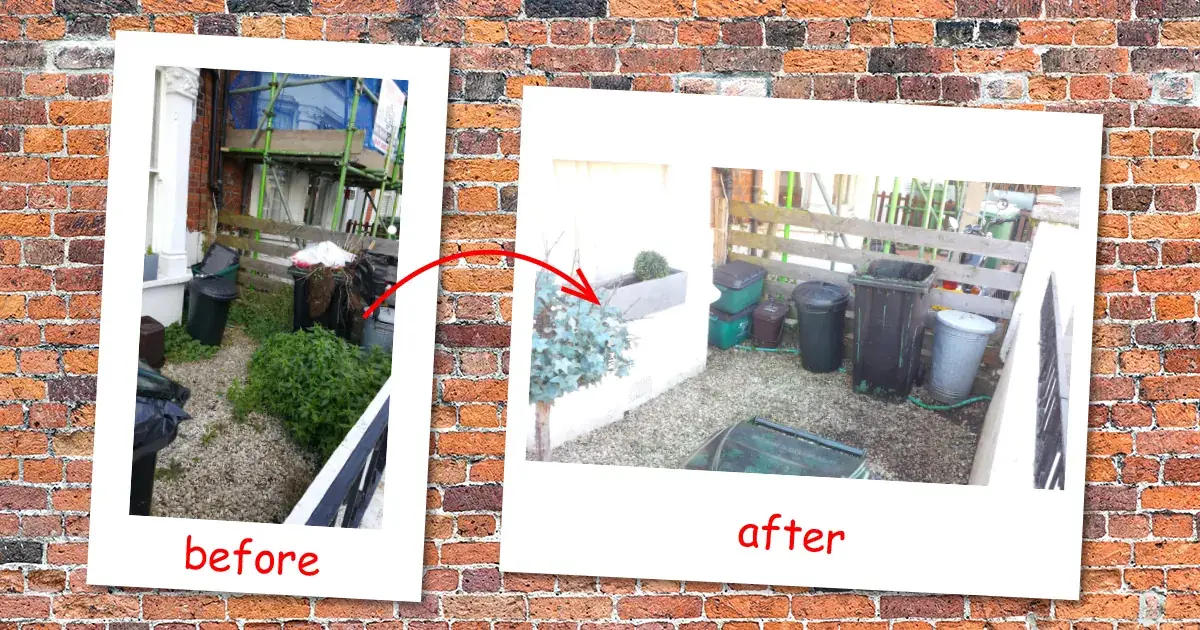 Front garden cleaning in Friern Barnet